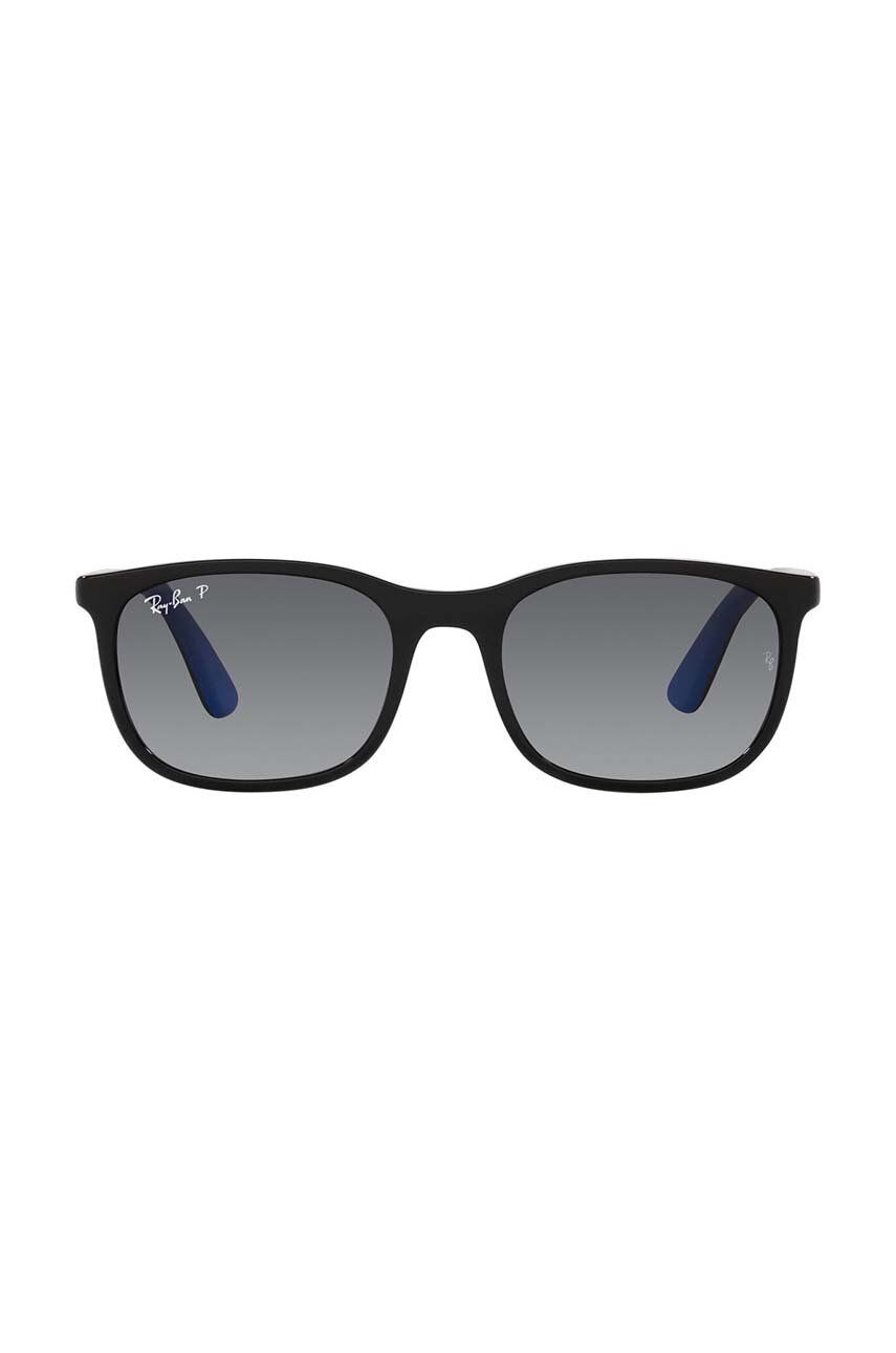 Ray-Ban ochelari de soare copii Junior culoarea albastru marin, 0RJ9076S-Polarized