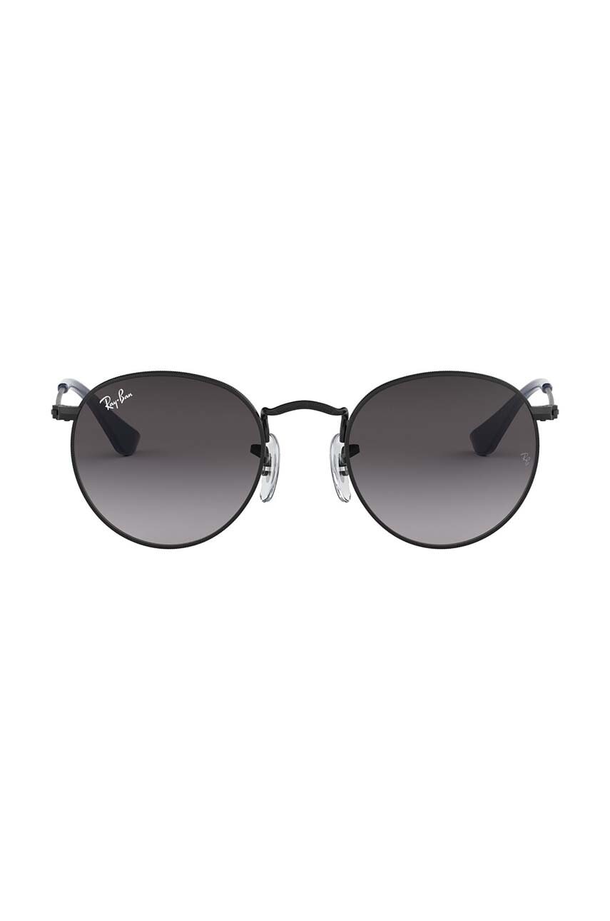 Дитячі сонцезахисні окуляри Ray-Ban Round Kids колір чорний 0RJ9547S Дитячі сонцезахисні окуляри Ray-Ban Round Kids колір чорний 0RJ9547S