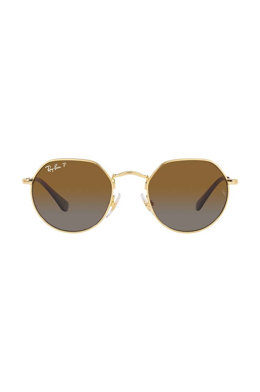 Дитячі сонцезахисні окуляри Ray-Ban Junior Jack колір коричневий 0RJ9565S-Polarized Дитячі сонцезахисні окуляри Ray-Ban Junior Jack колір коричневий 0RJ9565S-Polarized