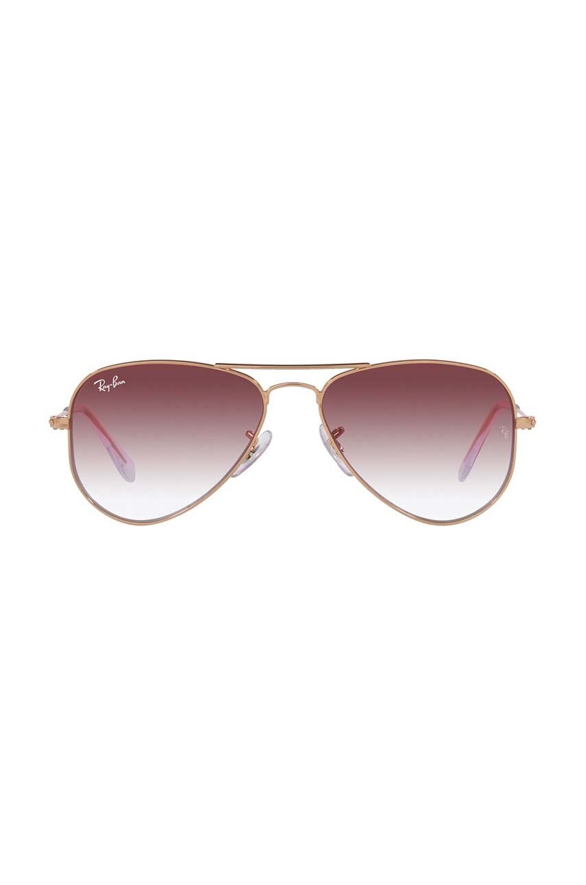 Детские солнцезащитные очки Ray-Ban Junior Aviator цвет розовый 0RJ9506S