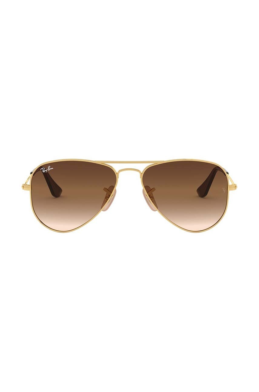 Детские солнцезащитные очки Ray-Ban Junior Aviator цвет коричневый 0RJ9506S