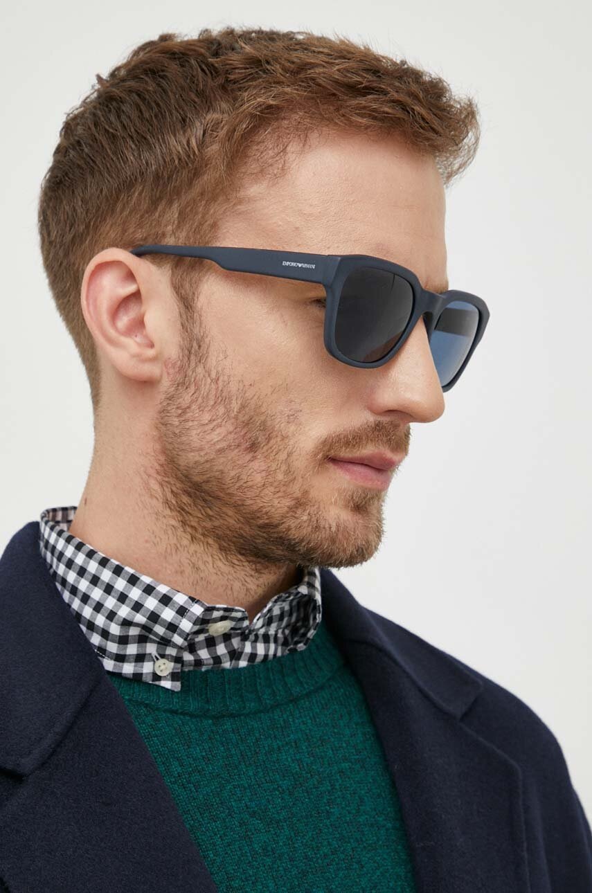 

Солнцезащитные очки Emporio Armani мужские цвет синий