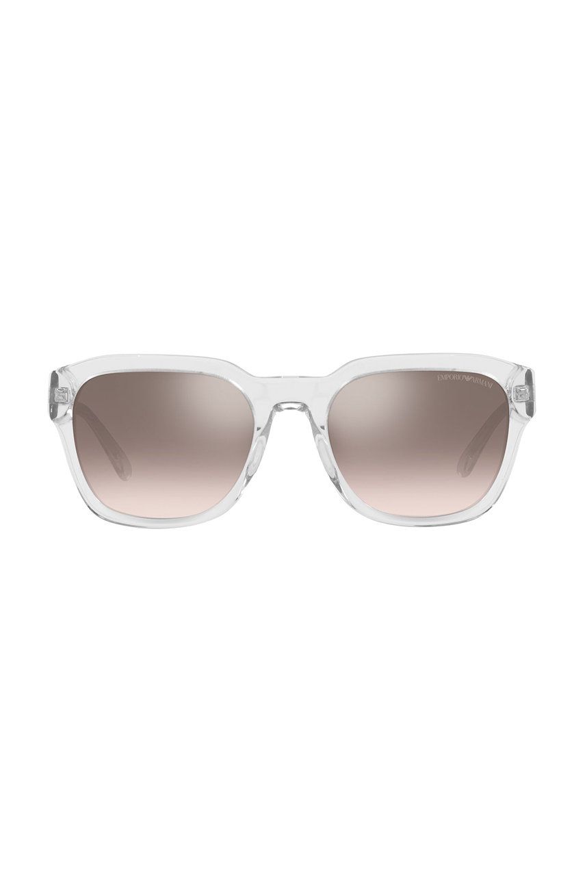 Emporio Armani okulary przeciwsłoneczne męskie kolor biały