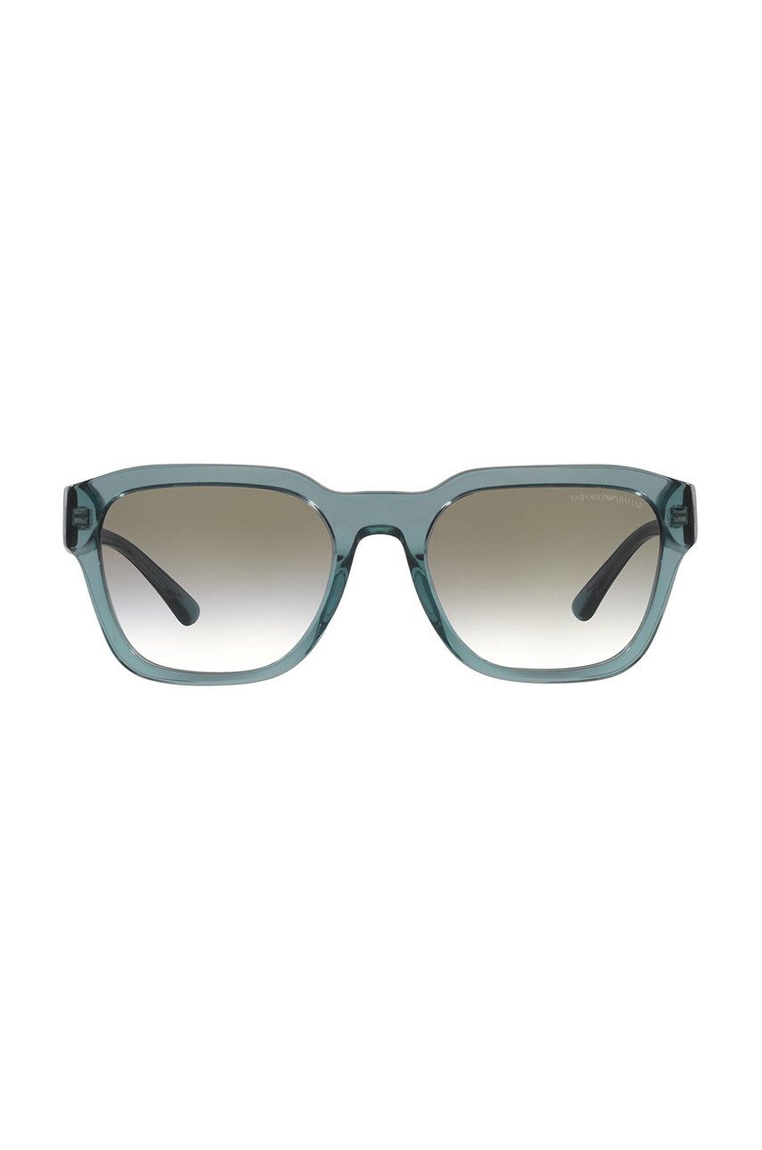Emporio Armani ochelari de soare barbati, culoarea verde answear.ro