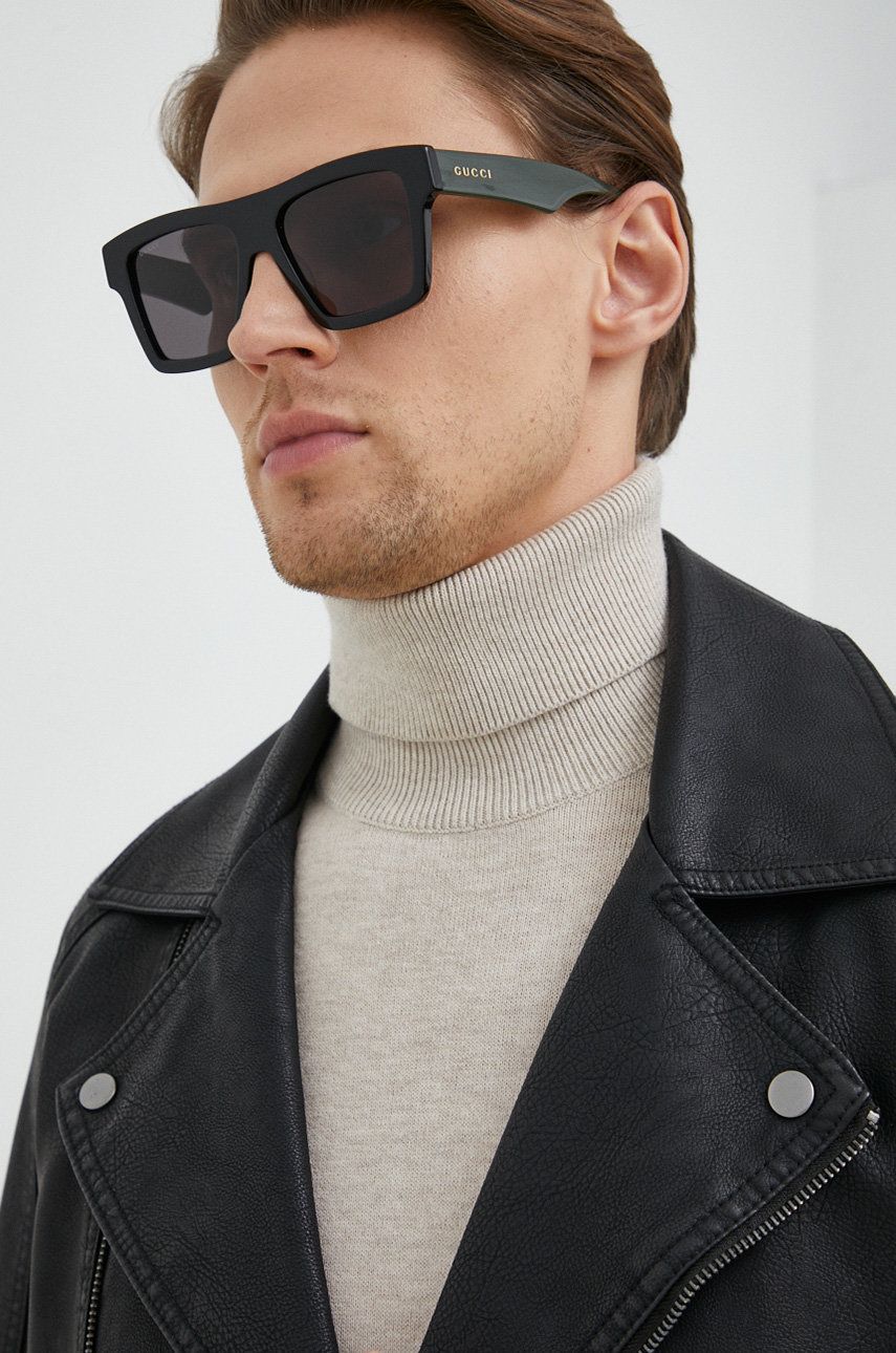 Gucci ochelari de soare barbati, culoarea verde Accesorii imagine promotii 2022