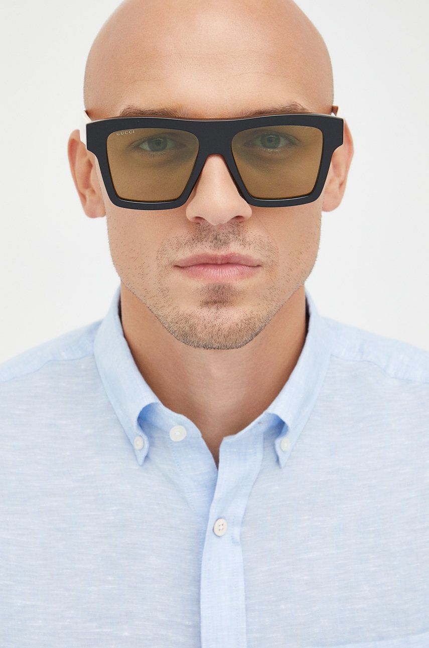 Gucci ochelari de soare barbati, culoarea negru Accesorii imagine 2022