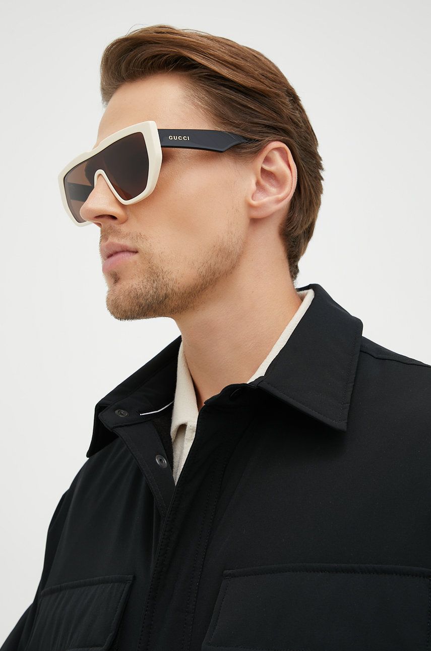 Gucci okulary przeciwsłoneczne męskie kolor biały