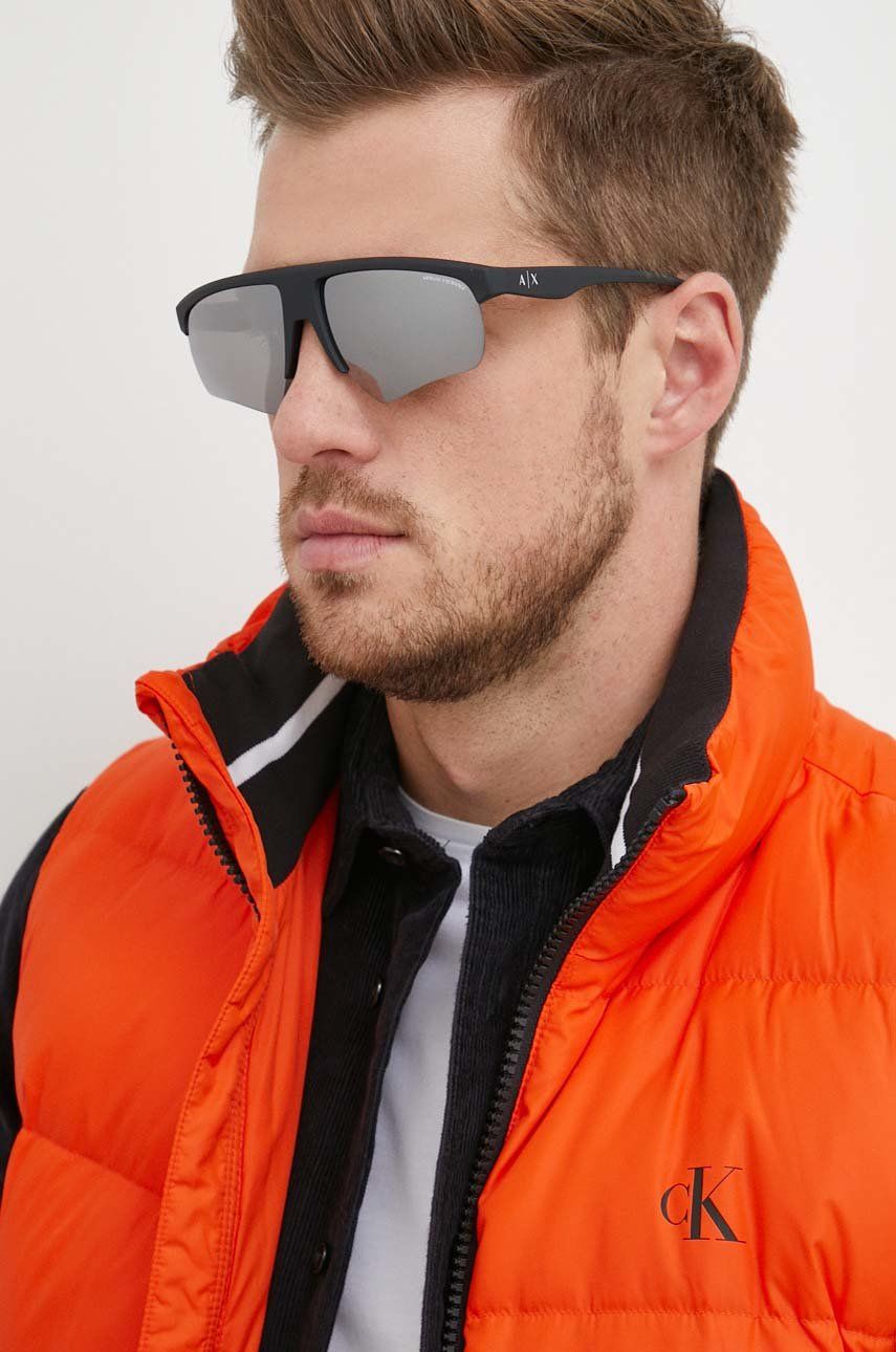 Armani Exchange ochelari de soare barbati, culoarea negru Accesorii imagine 2022
