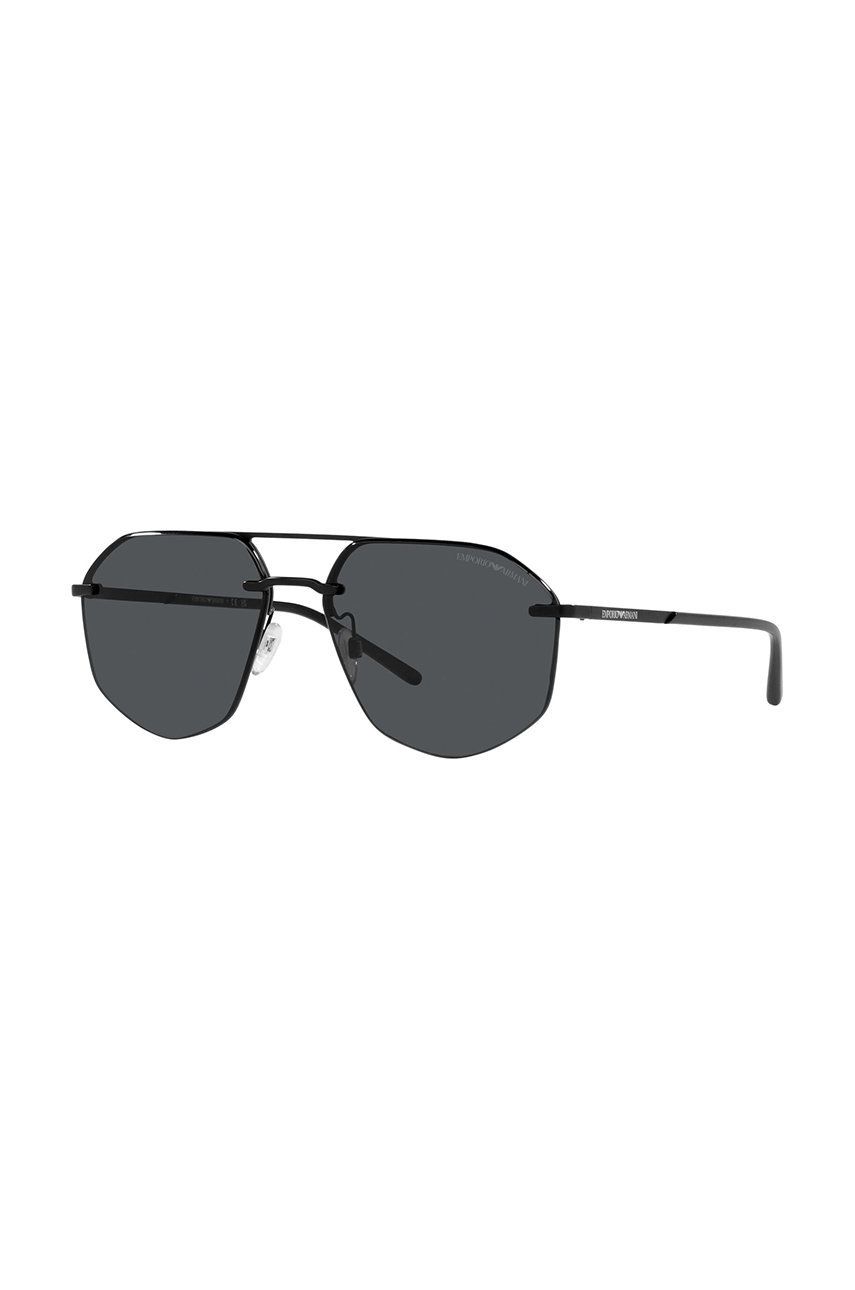 Emporio Armani ochelari de soare barbati, culoarea negru Accesorii imagine promotii 2022