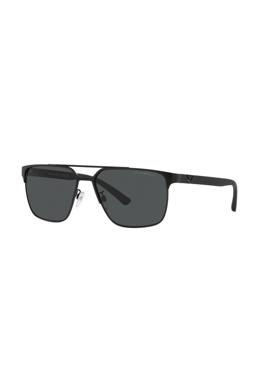 Emporio Armani ochelari de soare barbati, culoarea negru Accesorii imagine promotii 2022
