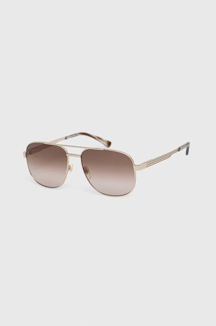 Gucci ochelari de soare barbati, culoarea auriu