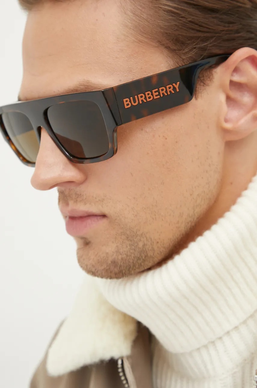 

Слънчеви очила Burberry MICAH в кафяво 0BE4397U, Кафяв