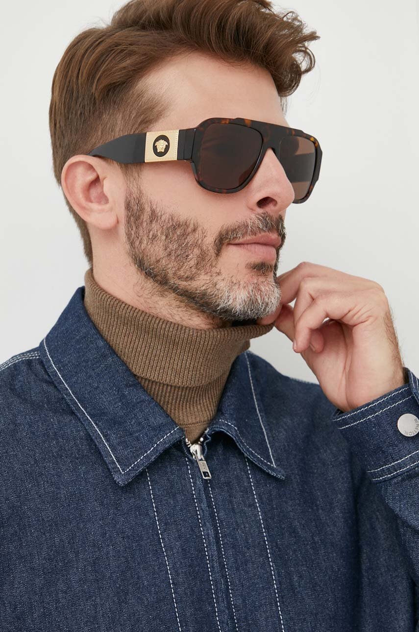 Γυαλιά ηλίου Versace χρώμα: καφέ 0VE4436U φωτογραφία