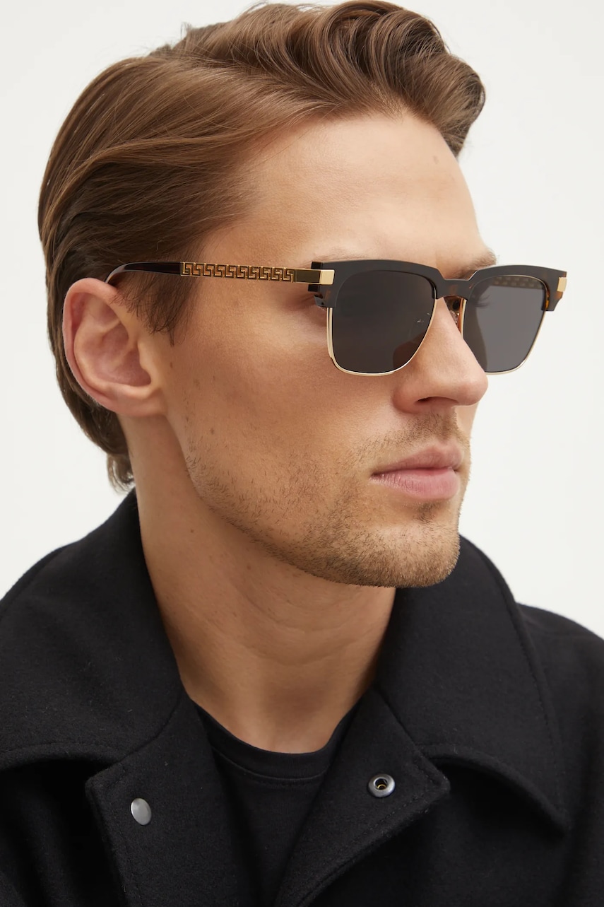 Versace ochelari de soare barbati, culoarea maro