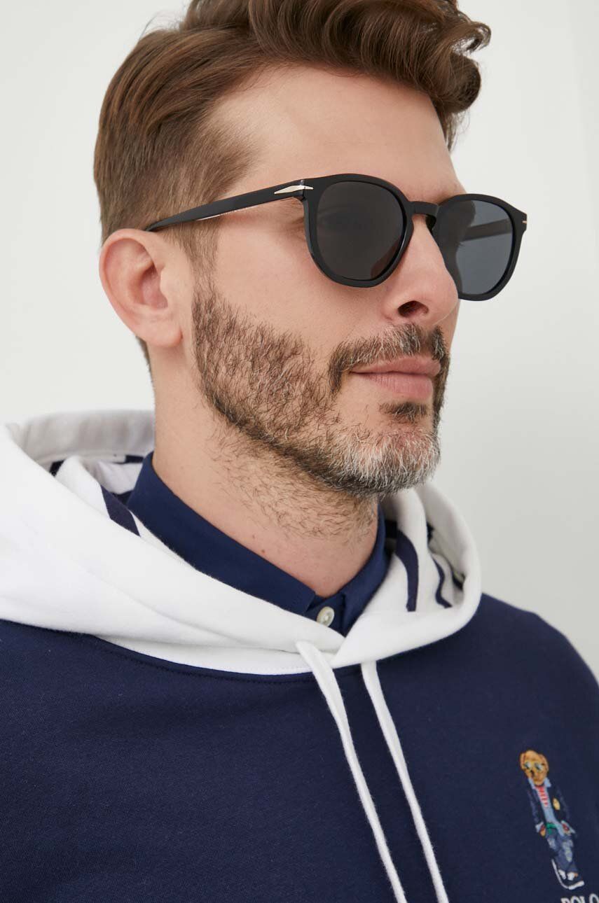 David Beckham ochelari de soare barbati, culoarea negru Accesorii imagine 2022