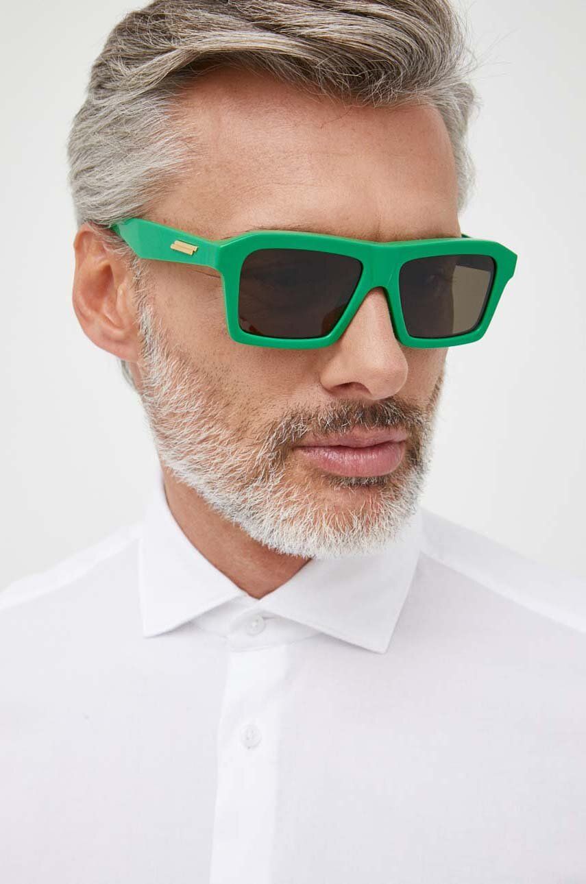 Bottega Veneta ochelari de soare barbati, culoarea verde