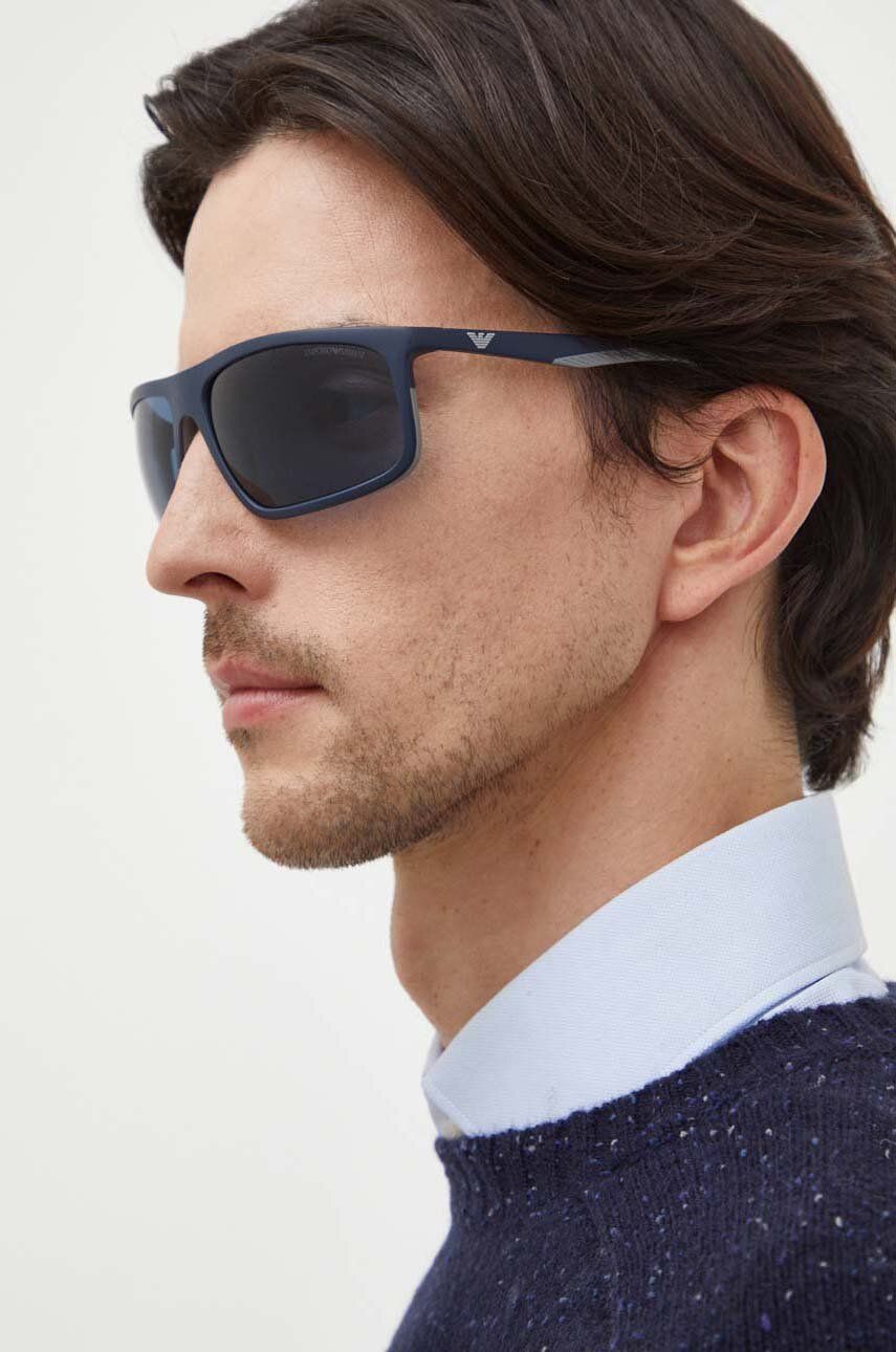 

Солнцезащитные очки Emporio Armani мужские цвет синий