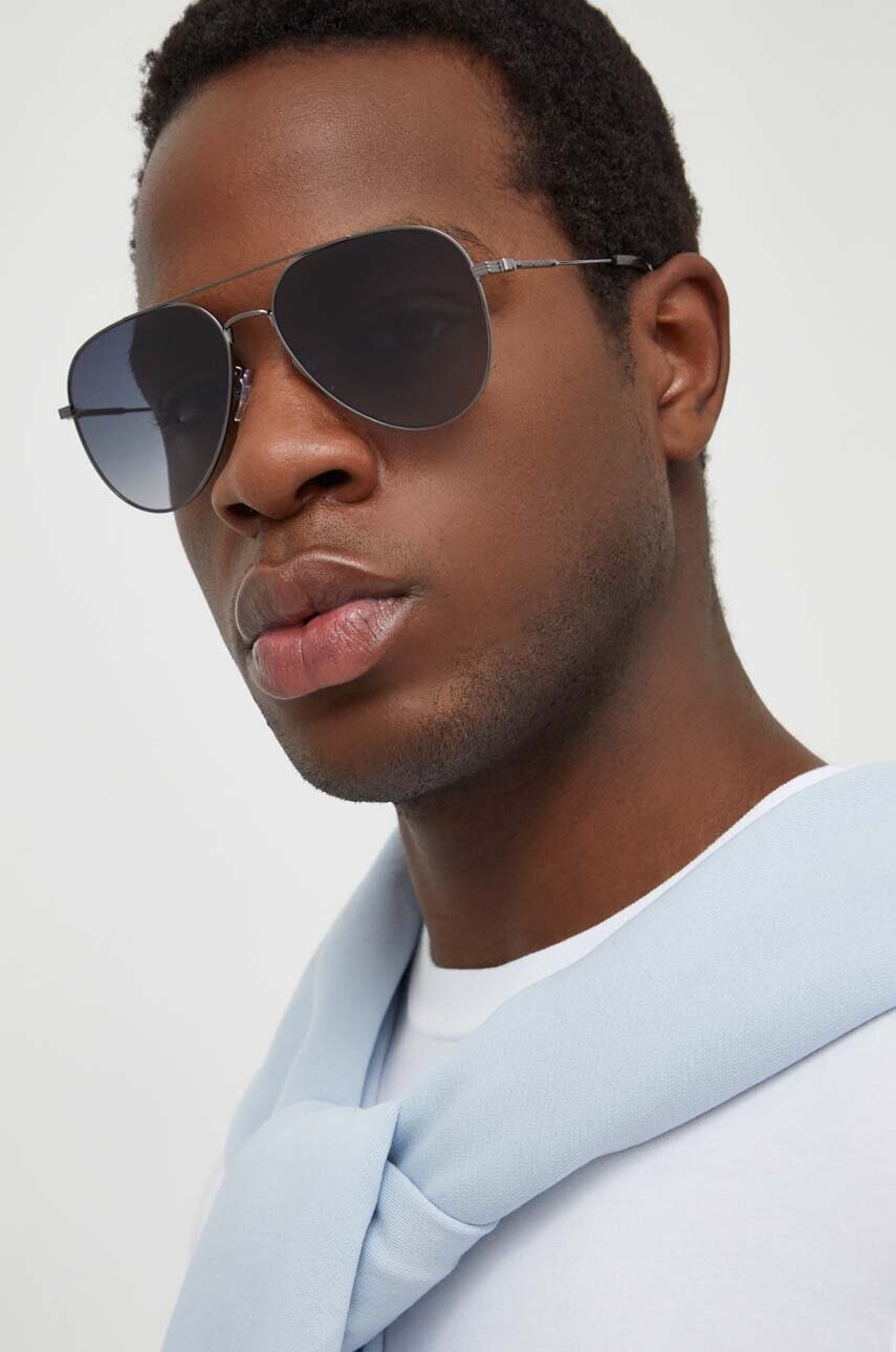 Levně Sluneční brýle Tommy Hilfiger pánské, šedá barva, TH 2111/G/S