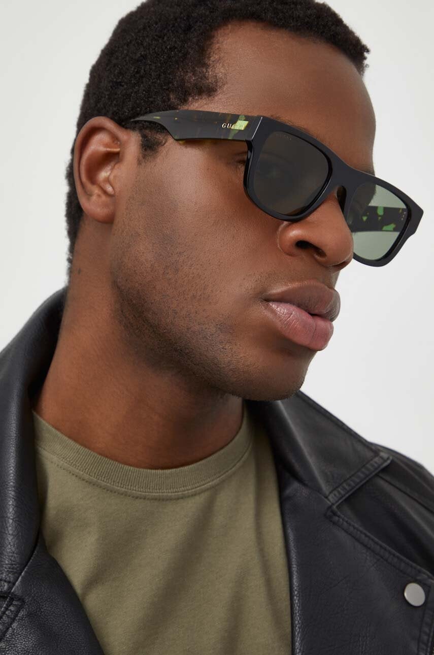 Gucci ochelari de soare barbati, culoarea negru Gucci ochelari de soare barbati, culoarea negru