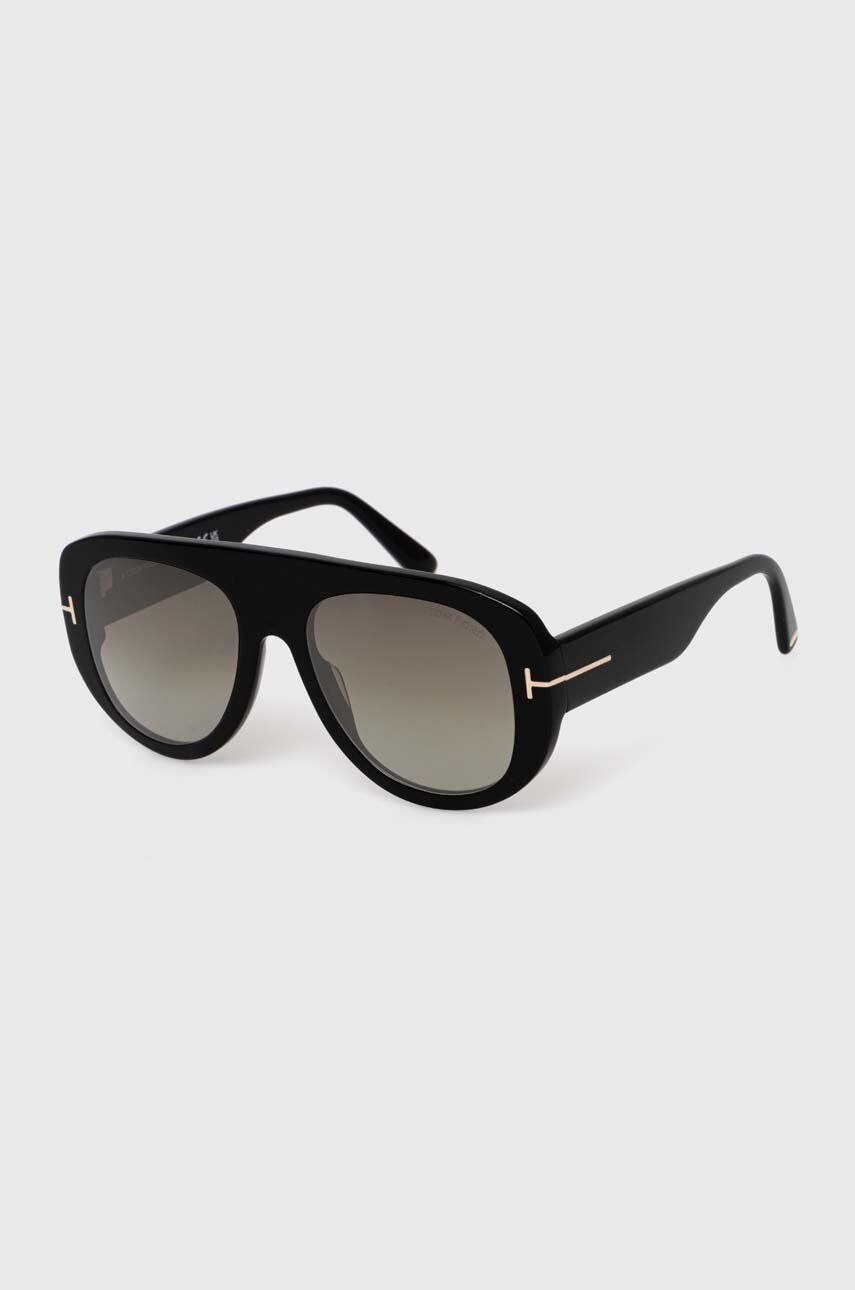 Tom Ford ochelari de soare barbati, culoarea negru, FT1078_5501G
