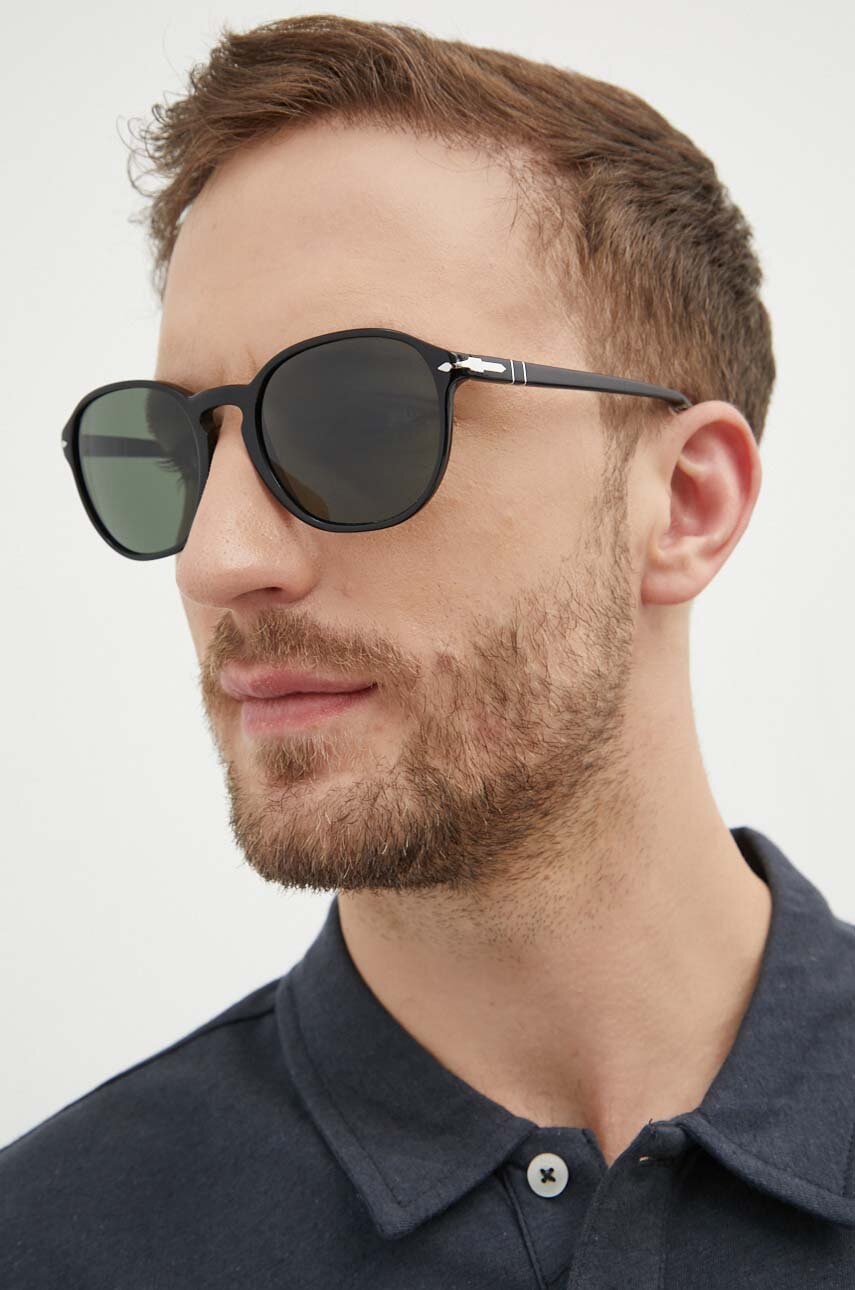 Persol ochelari de soare barbati, culoarea negru, 0PO3343S