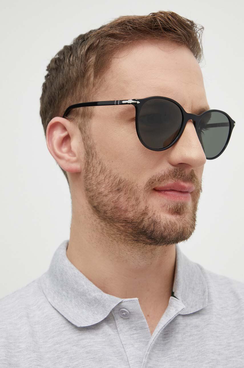 Persol ochelari de soare barbati, culoarea negru, 0PO3350S