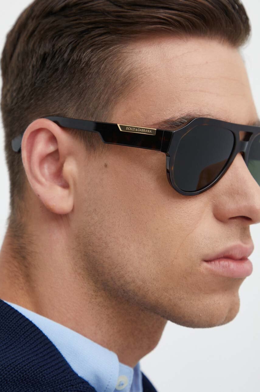 Γυαλιά ηλίου Dolce & Gabbana χρώμα: καφέ φωτογραφία