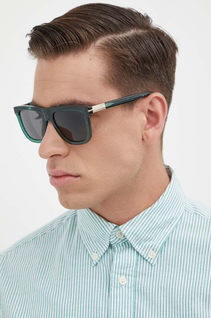 Gucci ochelari de soare barbati, culoarea verde, GG1502S