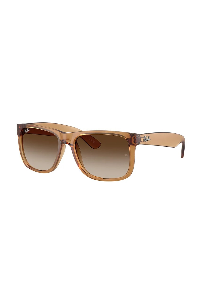 Ray-Ban ochelari de soare JUSTIN barbati, culoarea maro, 0RB4165 Ray-Ban ochelari de soare JUSTIN barbati, culoarea maro, 0RB4165