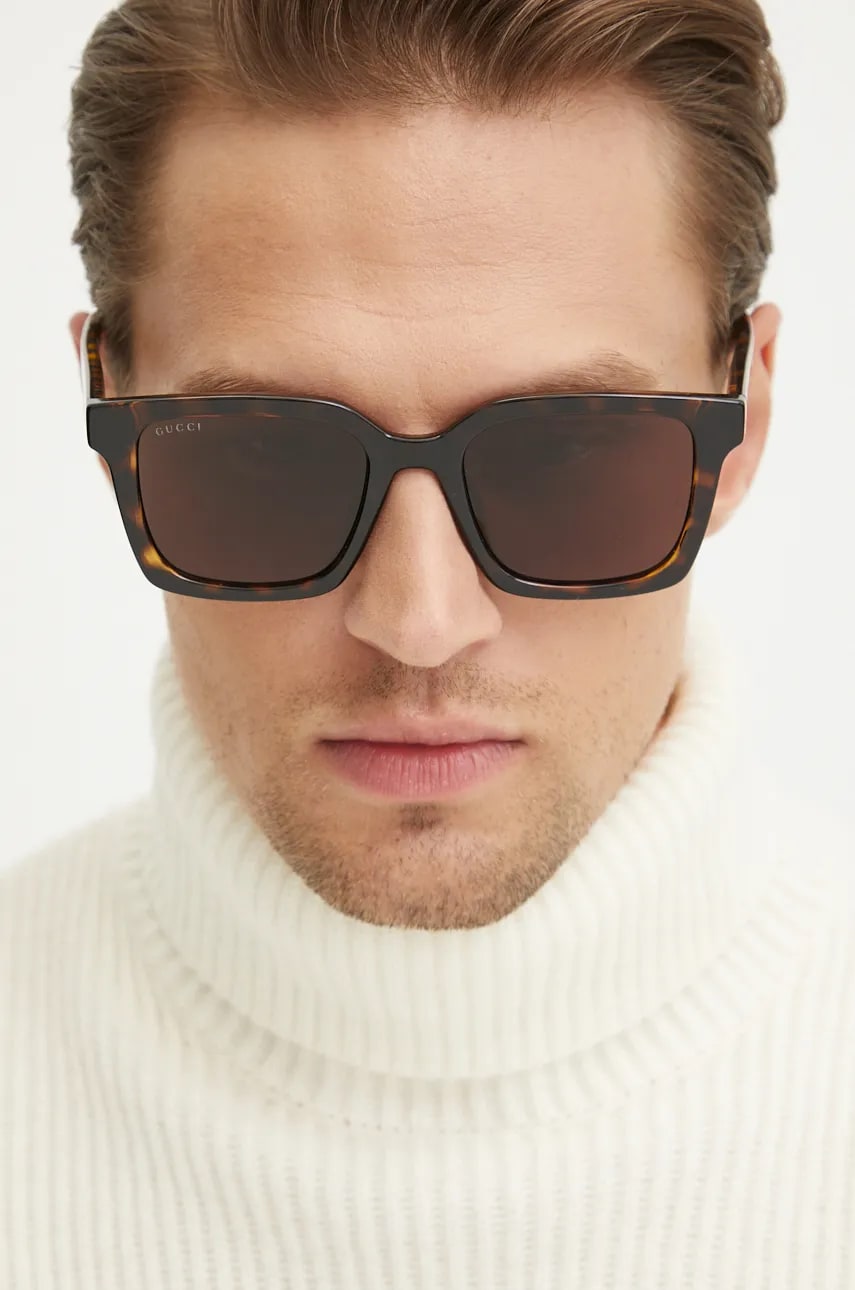Gucci ochelari de soare barbati, culoarea maro, GG1582SK