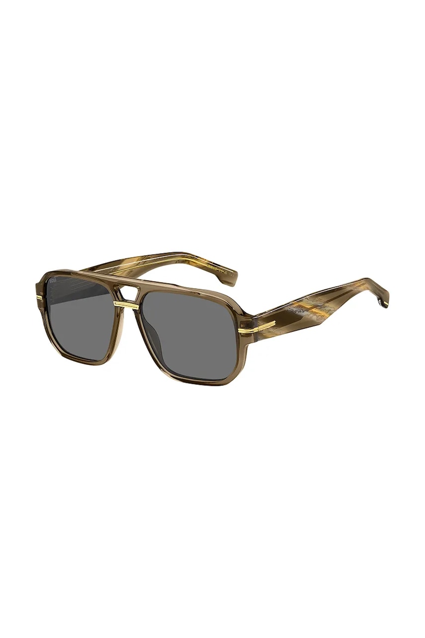 BOSS ochelari de soare barbati, culoarea verde, BOSS 1718/S