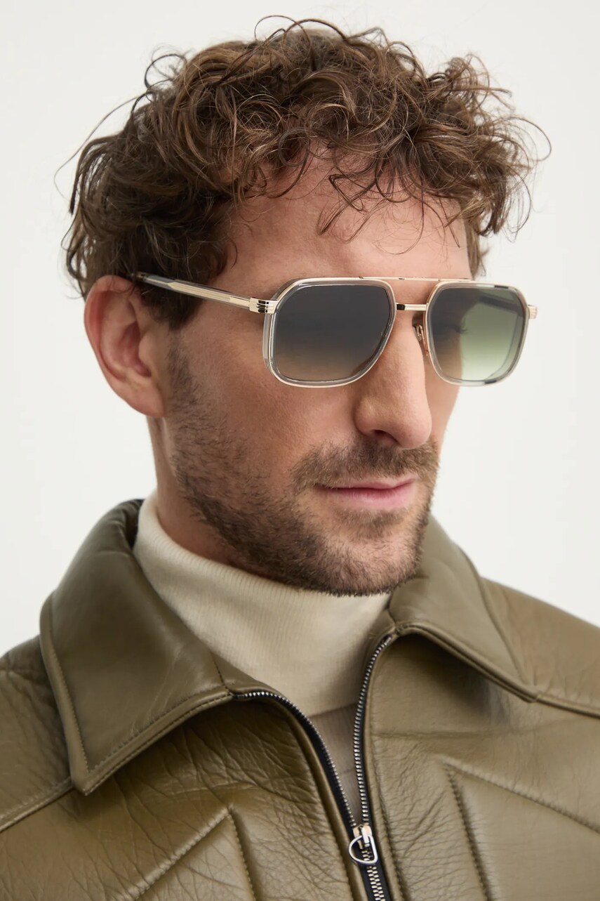 BOSS ochelari de soare barbati, culoarea auriu, BOSS 1724/S