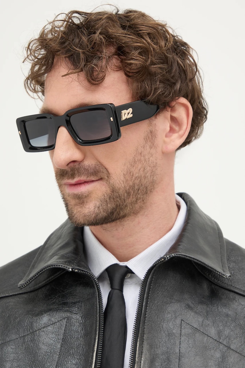DSQUARED2 ochelari de soare barbati, culoarea negru, D2 0142/S DSQUARED2 ochelari de soare barbati, culoarea negru, D2 0142/S