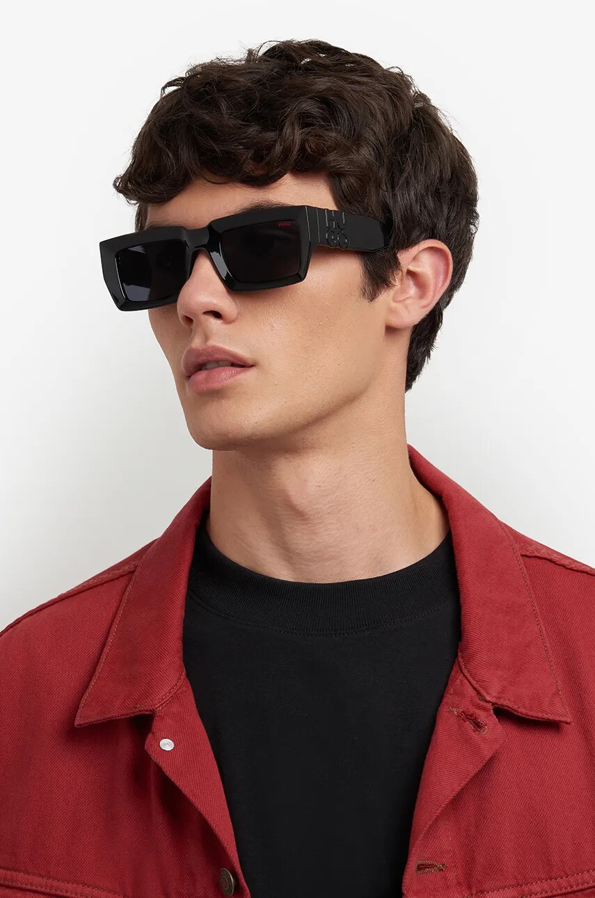 HUGO ochelari de soare barbati, culoarea negru, HG 1310/S