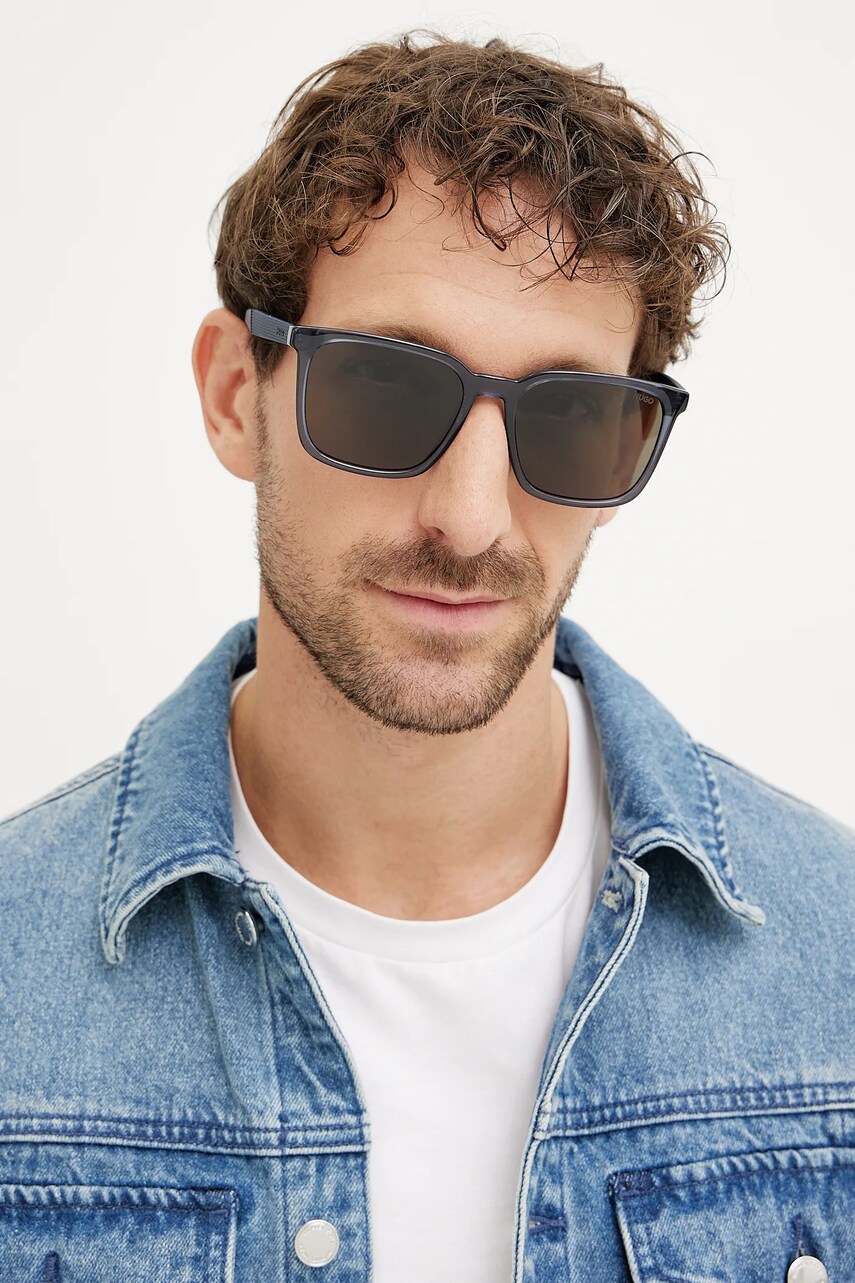 HUGO ochelari de soare barbati, culoarea albastru marin, HG 1327/S