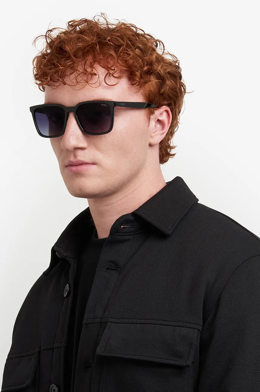 HUGO ochelari de soare barbati, culoarea negru, HG 1327/S