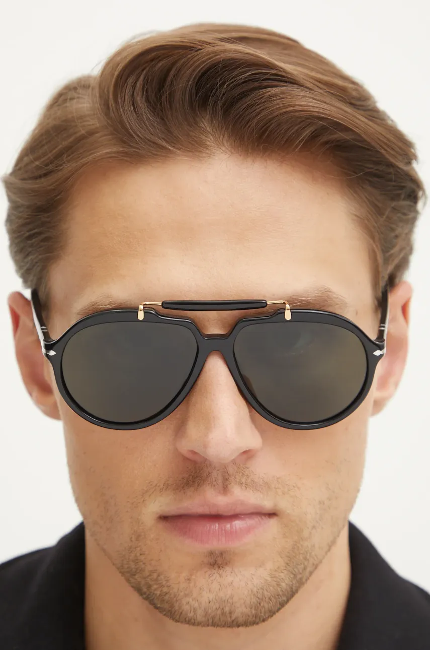 Sluneční brýle Persol pánské, černá barva, 0PO0202S