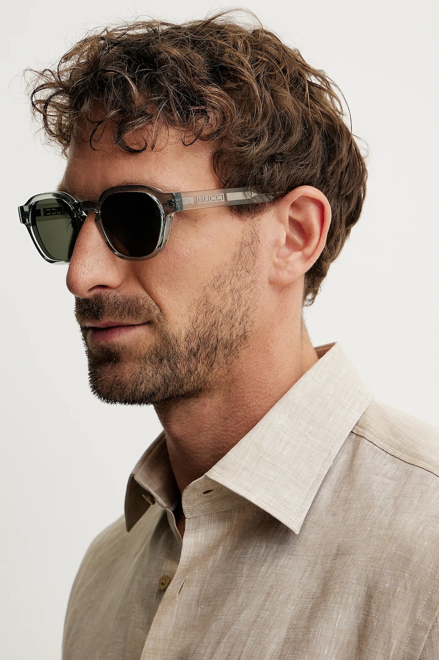 Gucci ochelari de soare barbati, culoarea gri, GG1730S