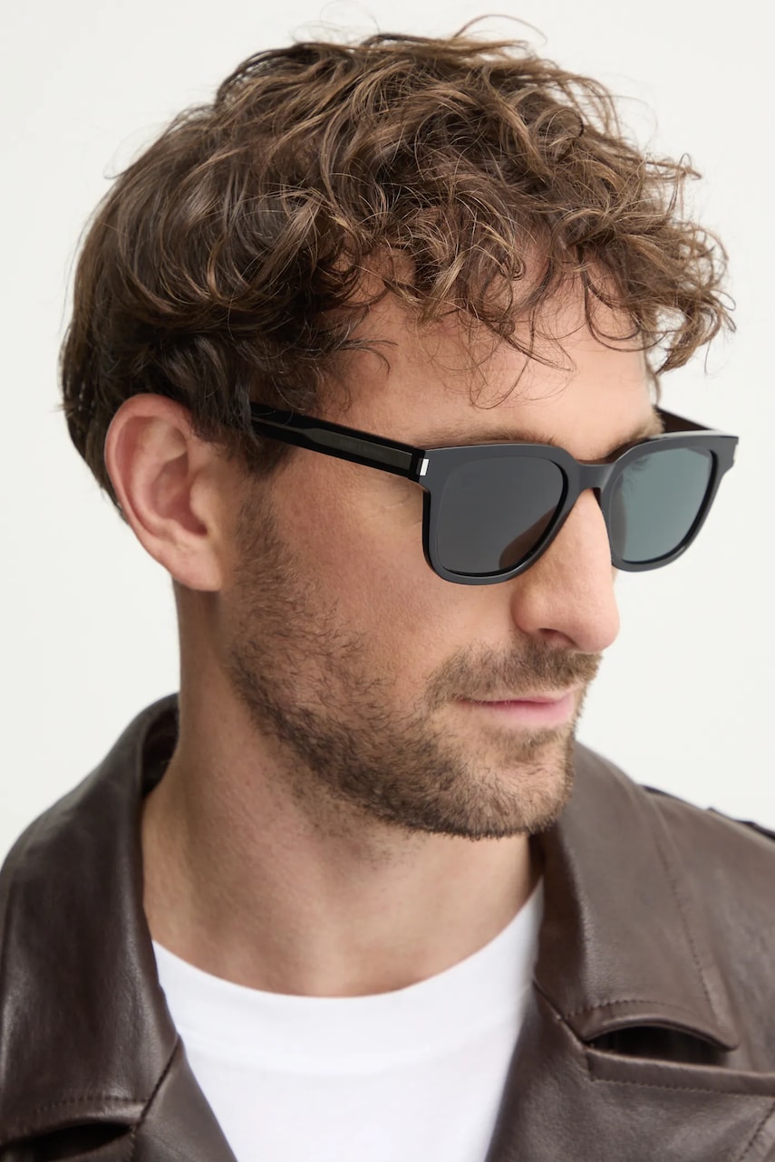 Saint Laurent ochelari de soare barbati, culoarea negru, SL 711