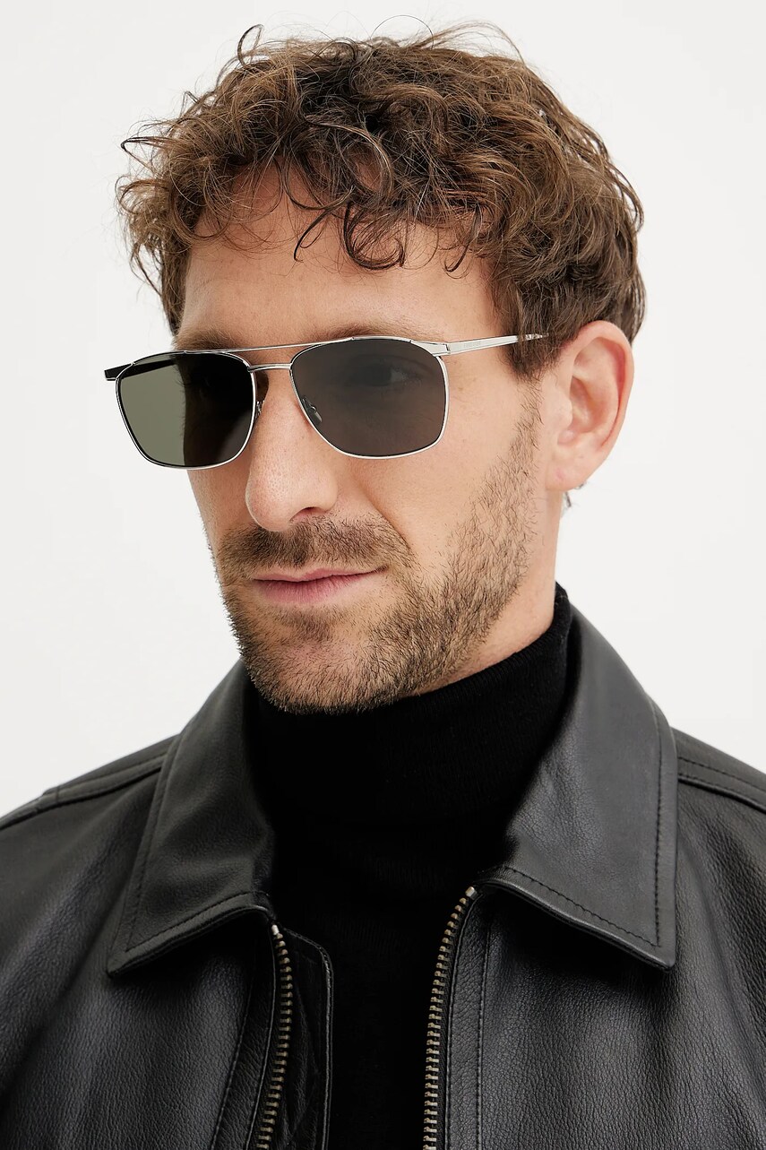Saint Laurent ochelari de soare barbati, culoarea argintiu, SL 796 VINCENT Saint Laurent ochelari de soare barbati, culoarea argintiu, SL 796 VINCENT