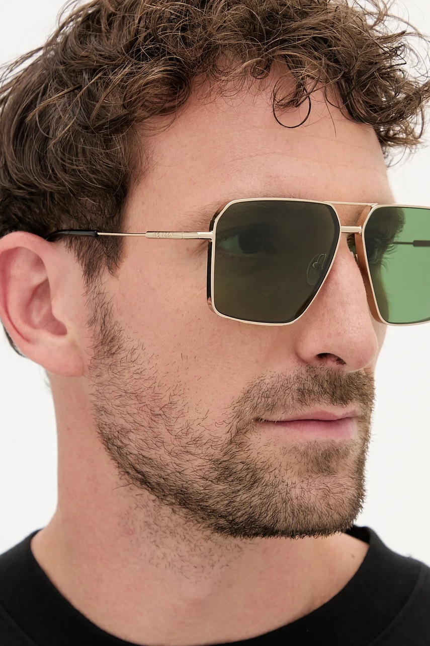 Γυαλιά ηλίου Alexander McQueen χρώμα: χρυσαφί, AM0500S φωτογραφία