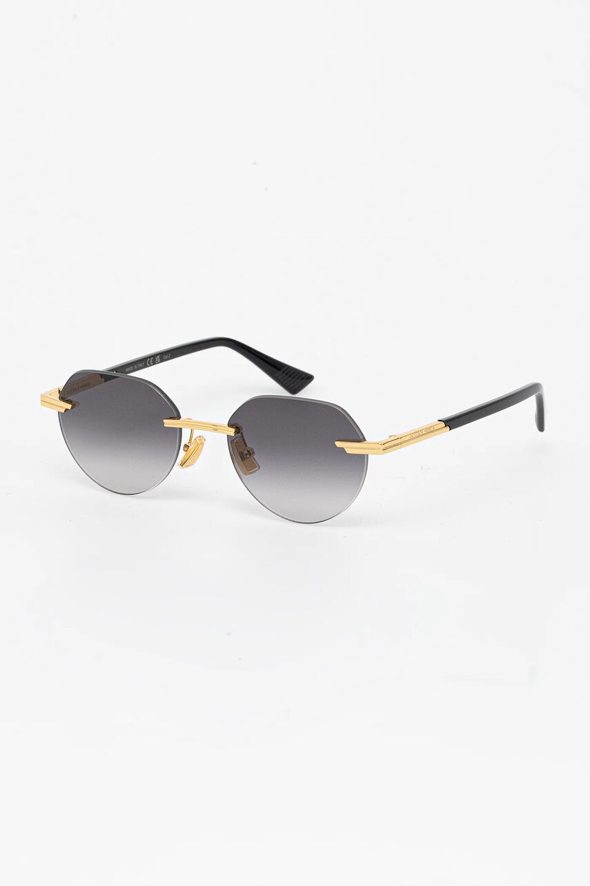Bottega Veneta ochelari de soare barbati, culoarea auriu, BV1379S