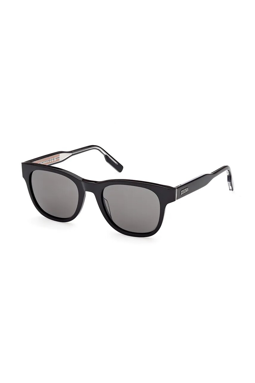 Zegna ochelari de soare barbati, culoarea negru, EZ0222_5201A