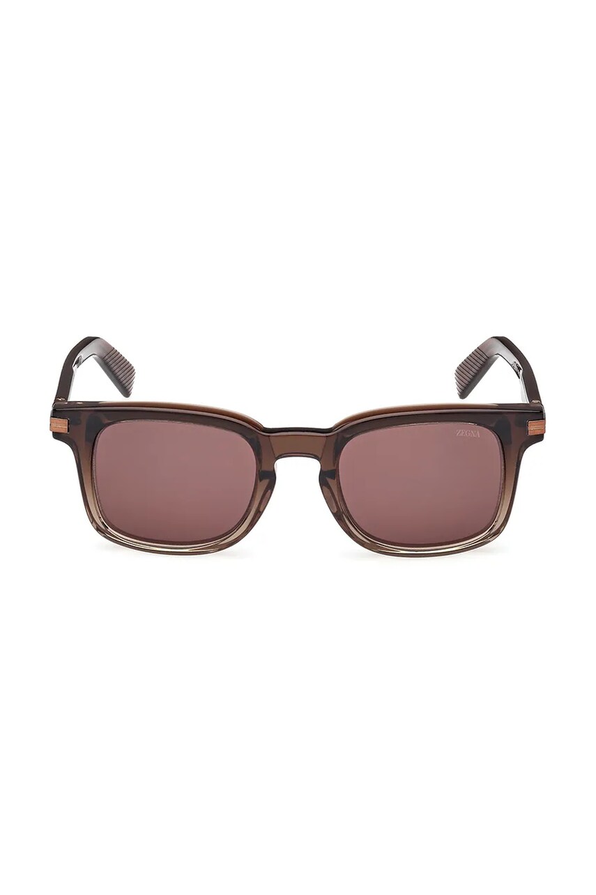 Γυαλιά ηλίου Zegna χρώμα: καφέ, EZ0230_5050E φωτογραφία