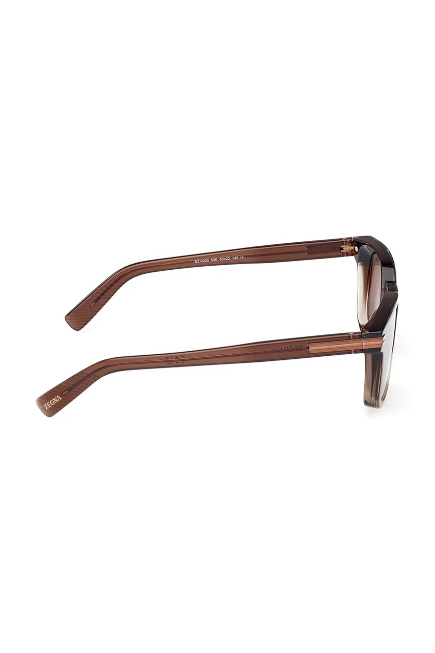 Γυαλιά ηλίου Zegna χρώμα: καφέ, EZ0230_5050E φωτογραφία