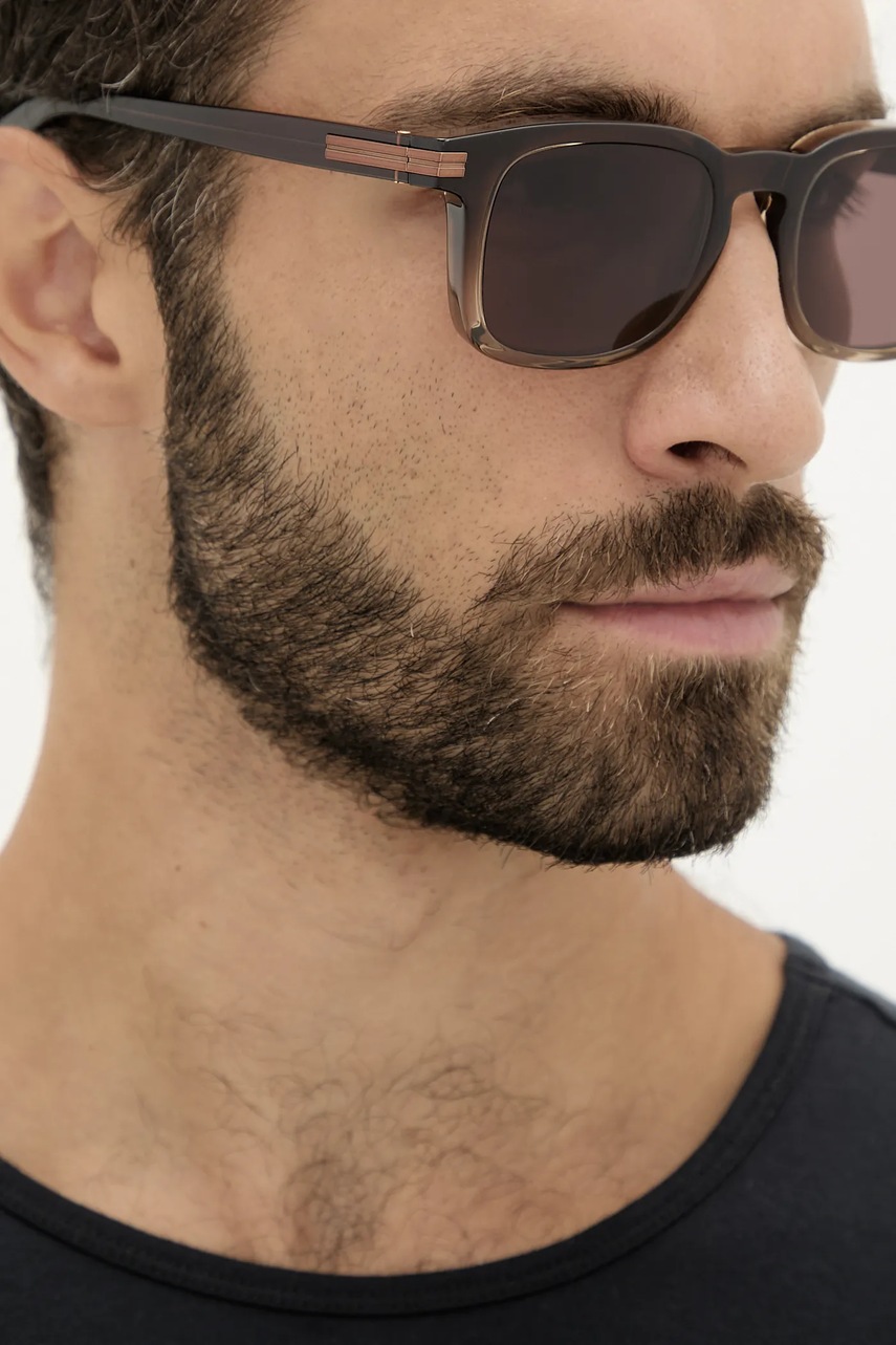 Γυαλιά ηλίου Zegna χρώμα: καφέ, EZ0230_5050E φωτογραφία