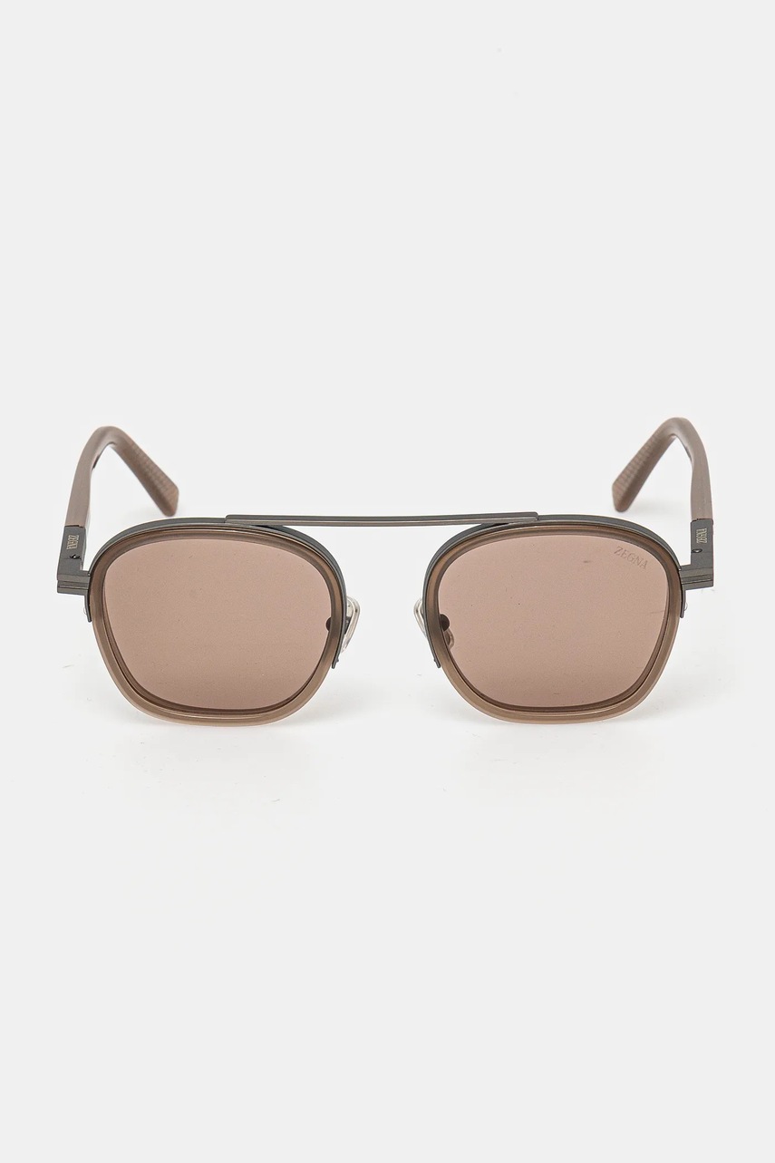 Γυαλιά ηλίου Zegna ανδρικά, χρώμα: ασημί, EZ0231_5145E φωτογραφία