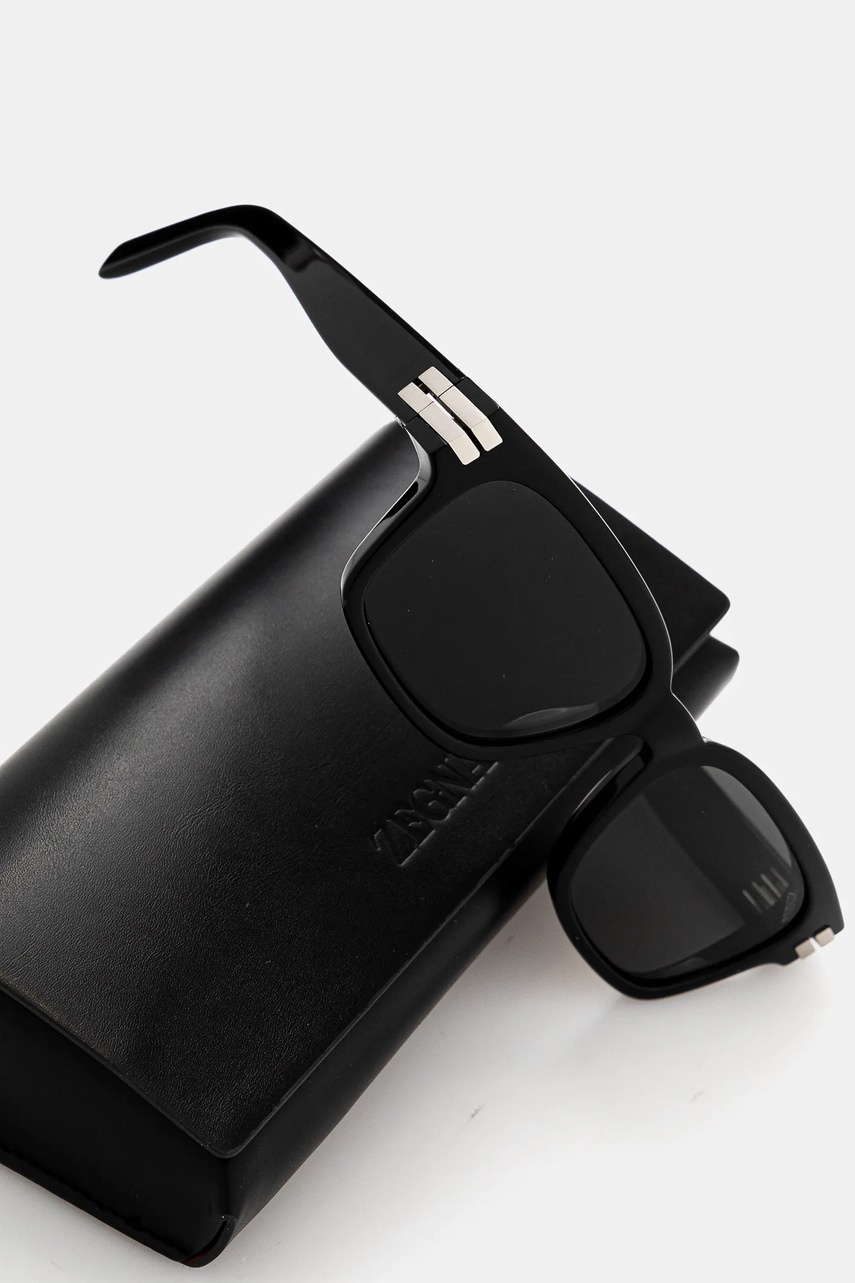 Γυαλιά ηλίου Zegna ανδρικό, χρώμα: μαύρο, EZ0237_5501A φωτογραφία