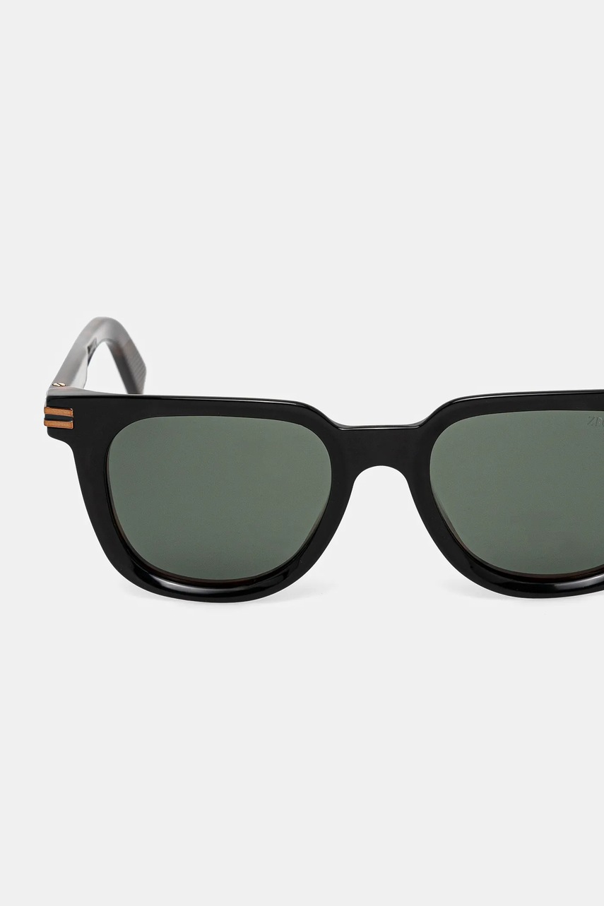 Γυαλιά ηλίου Zegna ανδρικά, χρώμα: μαύρο, EZ0248_5005R φωτογραφία