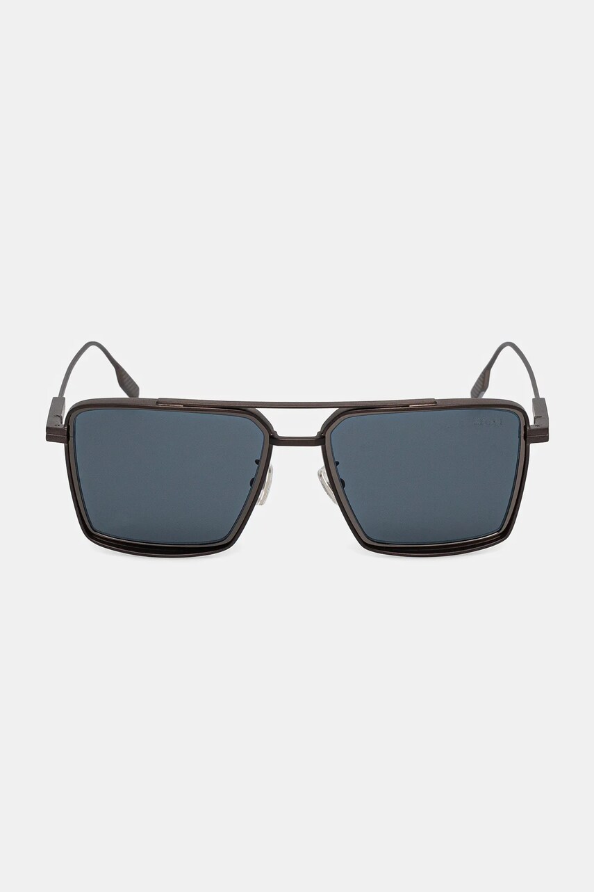 Γυαλιά ηλίου Zegna ανδρικά, χρώμα: μαύρο, EZ0257_5637V φωτογραφία